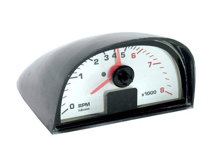 HOOD MOUNTED TACH WHITE F