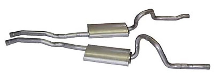Dual Exhaust System Kit 1971-1973 Ford Mustang