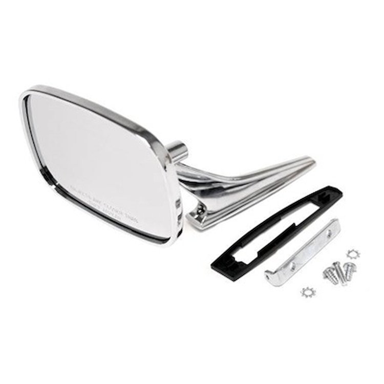 Non-Remote Square Door Mirror 1968-1969 Chevy Camaro