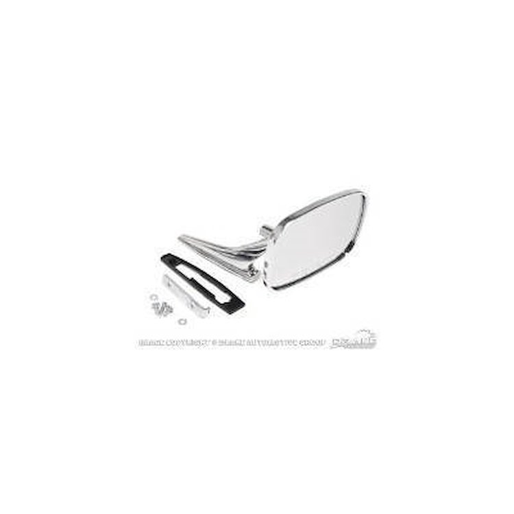 Non-Remote Square Door Mirror 1968-1969 Chevy Camaro