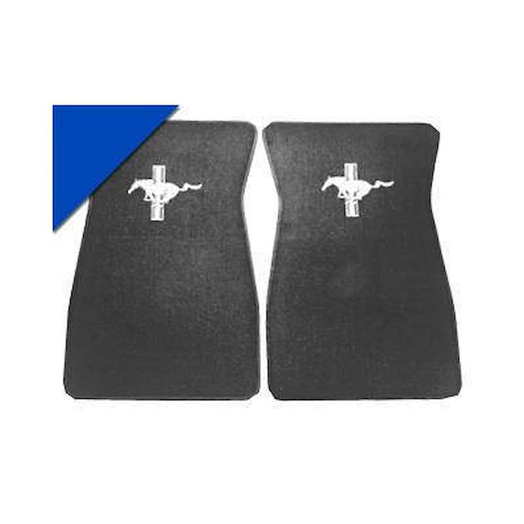 ACC-FM-EMB-BB Embroidered Carpet Floor Mats [Bright Blue]