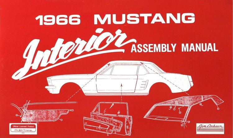Interior Assembly Manual for 1966 Ford Mustang