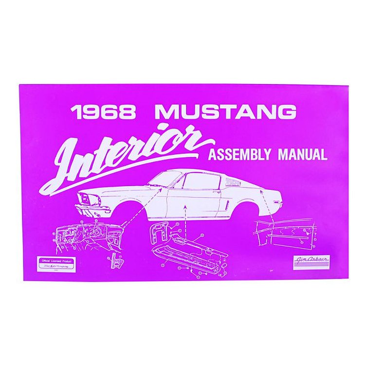 Interior Assembly Manual for 1968 Ford Mustang