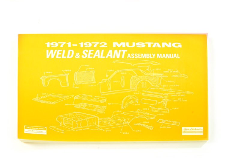 Weld & Sealant Assembly Manual for 1971-1972 Ford Mustang