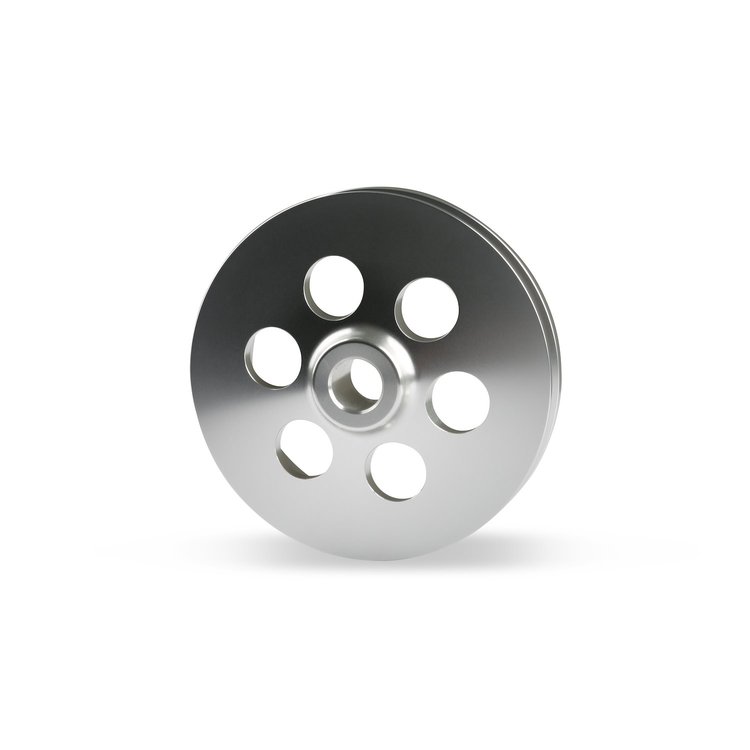 B-F812-WH 5 in. Billet Power Steering Pulley with Holes