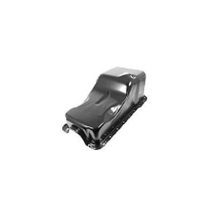 Front Sump Engine Oil Pan for 1964-1973 Ford Mustang 260-302 [Black Steel]