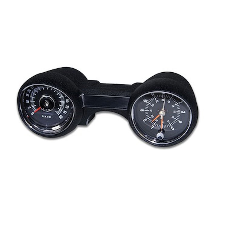 C5ZZ-10B960K-NL 1964-65 Mustang Rally Pac 8K Rpm Plain Black [No Logo]