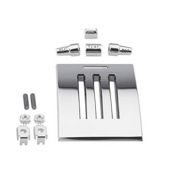 C5ZZ-18A651-KIT Concours 1964-66 Heater Plate And Knob Kit