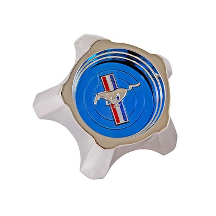C7ZZ-1130-A Styled Steel Hub Cap (Blue, Original Design)
