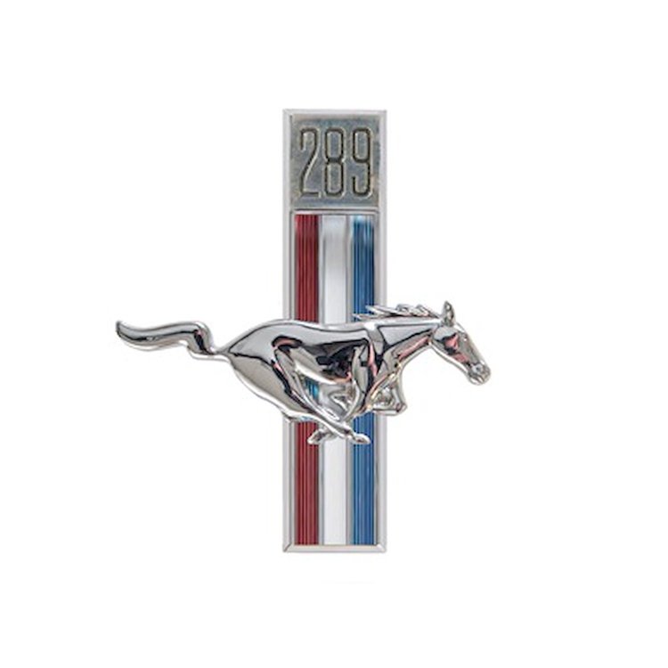 C7ZZ-16228-C Fender Emblems, 289 Running Horse, Passenger Side