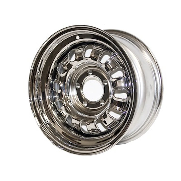 C8OZ Mustang-Style Steel Chrome Wheel [Size: 15" x 7"]
