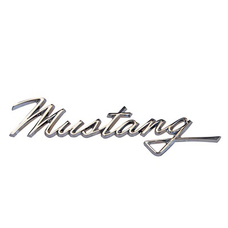 C8ZZ-16098-A Fender Emblem, Pin On, Mustang Script