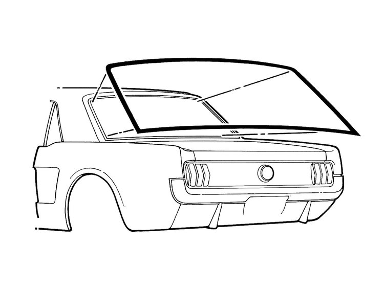 69-70 COUGAR REAR WINDOW