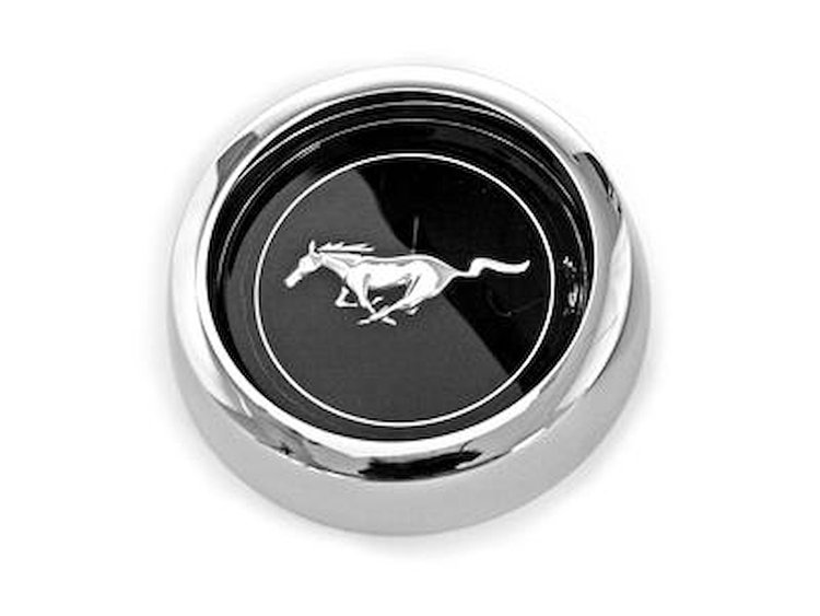 Magnum 500 Wheel Center Cap for 1971-1973 Ford Mustang [Black & Chrome]