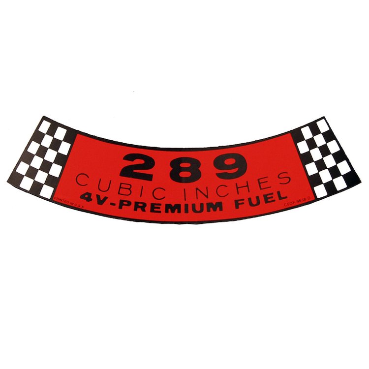 Air Cleaner Decal 1965-1966 Ford Mustang