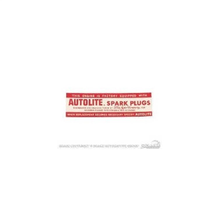 Air Cleaner Decal Ford Mustang V8 w/Autolite Spark Plugs