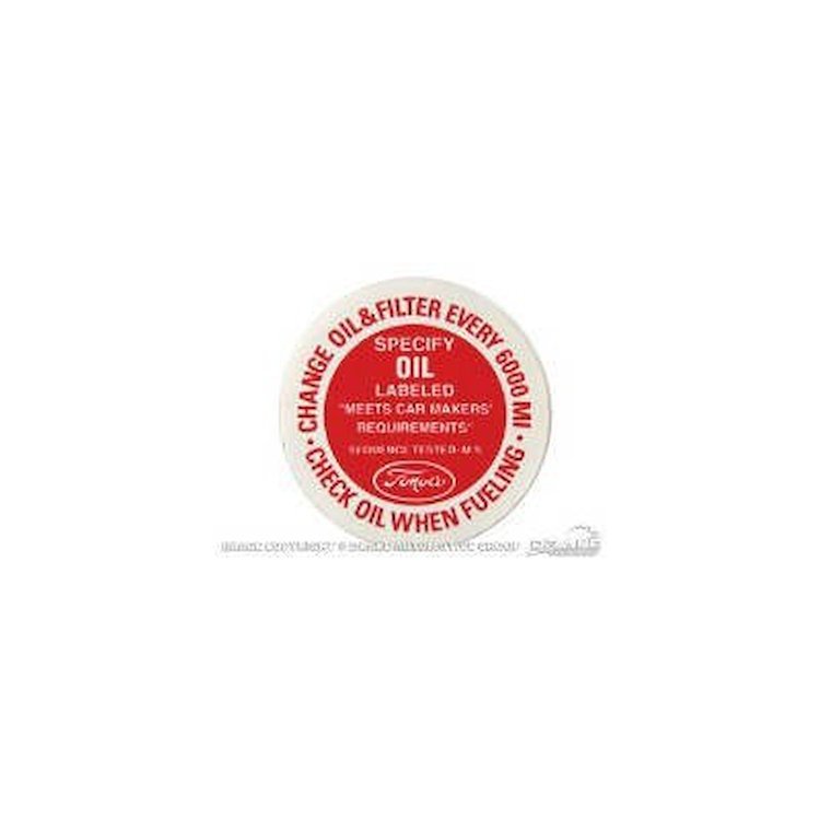 DF-164 Oil Filler Cap Decal