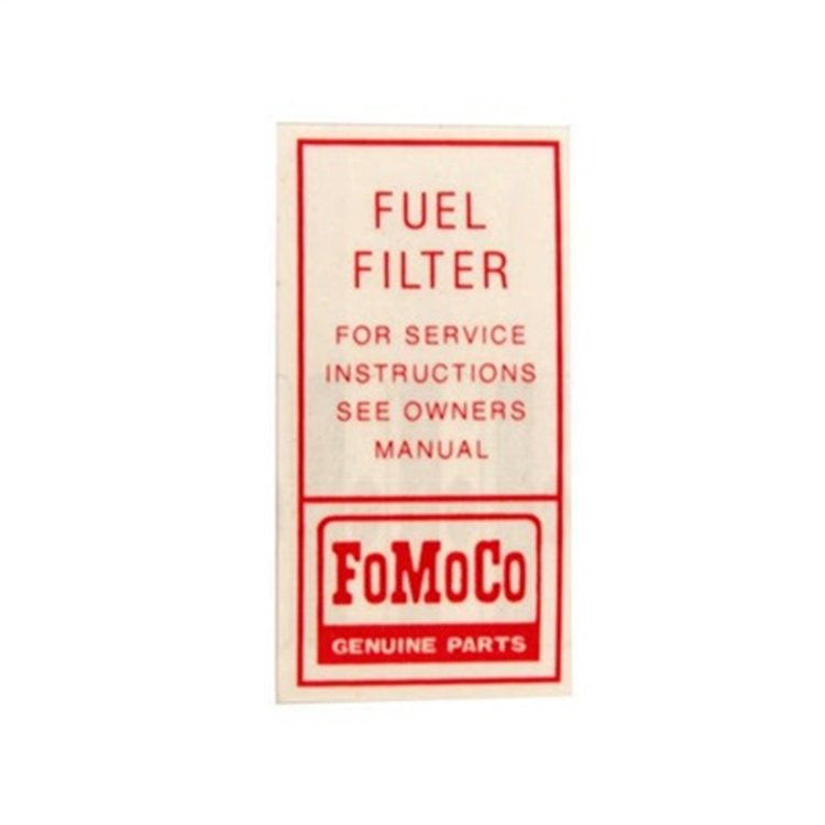FUEL FILTER DECAL