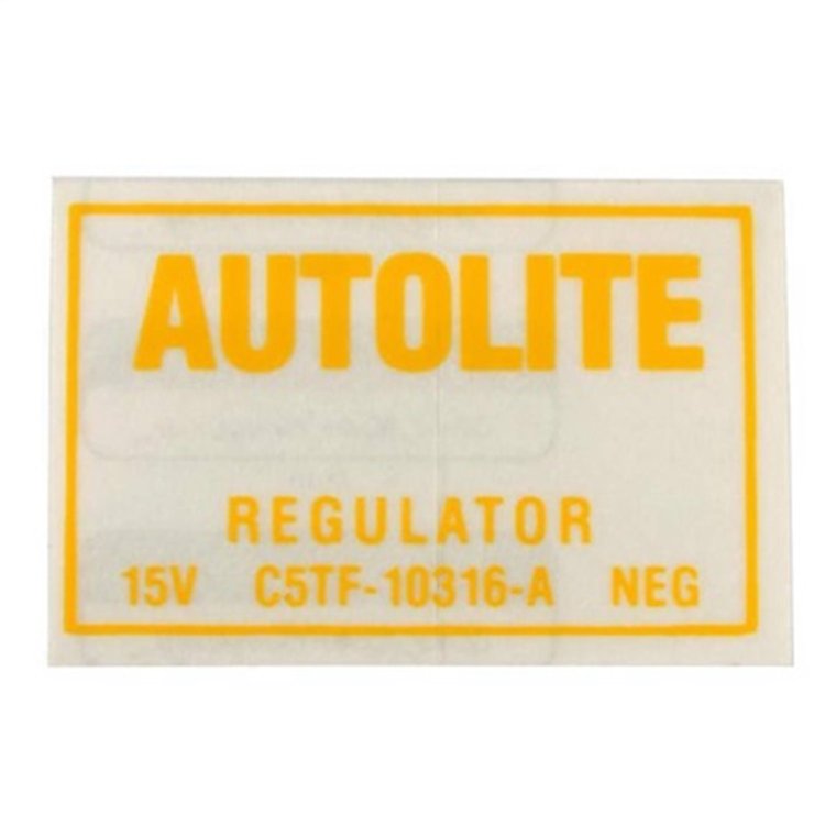 VOLTAGE REGULATOR DECAL