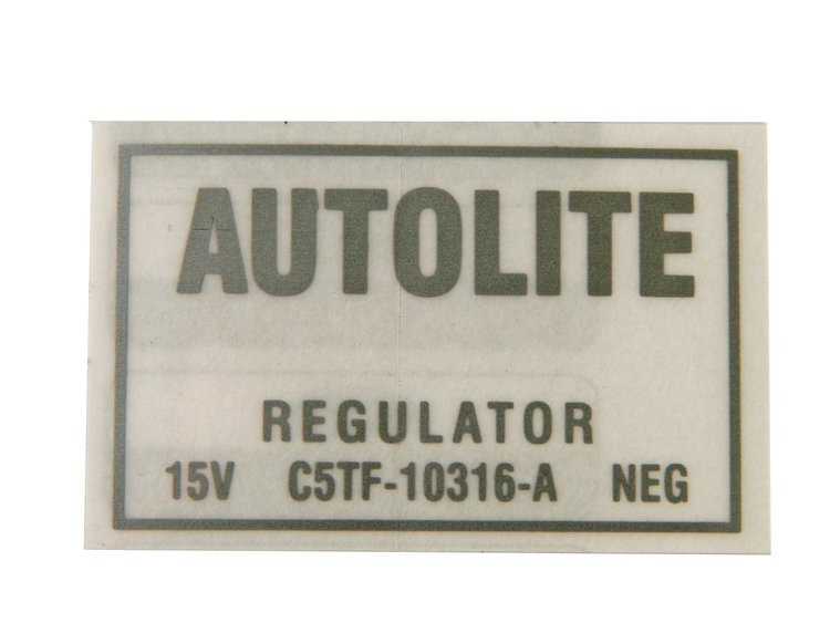 VOLTAGE REGULATOR DECAL
