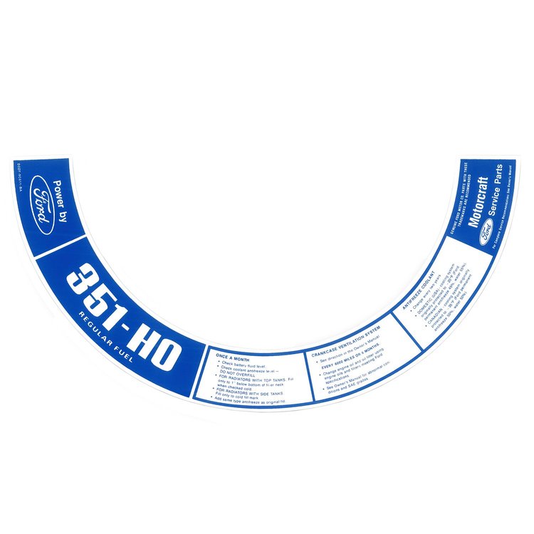 Air Cleaner Decal 1972 Ford Mustang