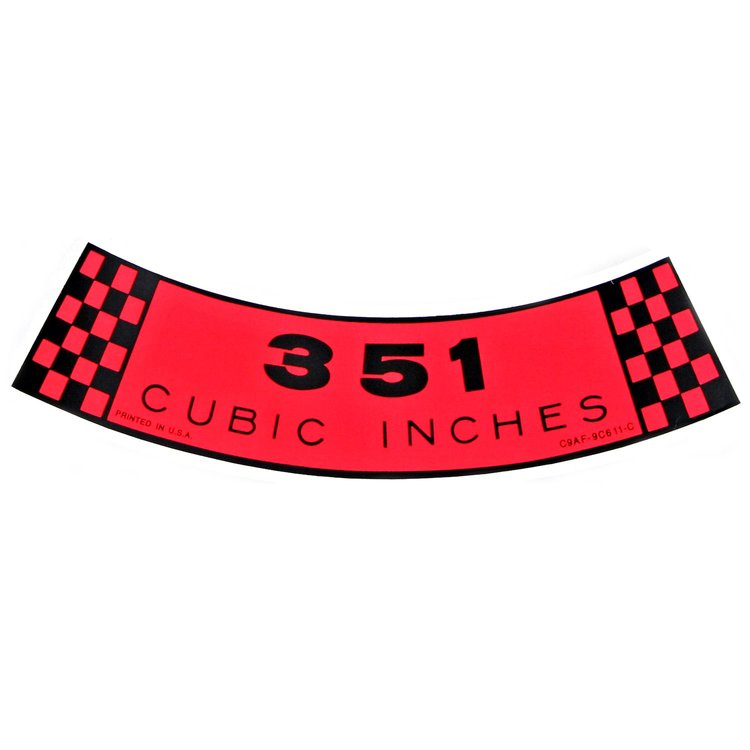 Air Cleaner Decal 1969 Ford Mustang