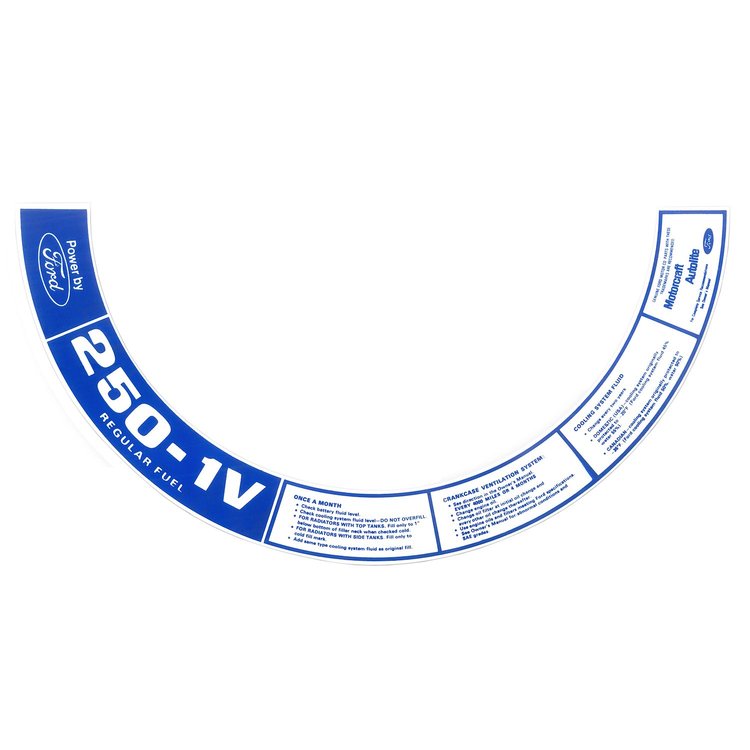 Air Cleaner Decal 1972-1973 Ford Mustang