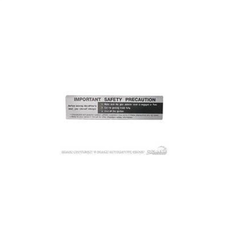 SUN VISOR SAFETY PRECAUTI