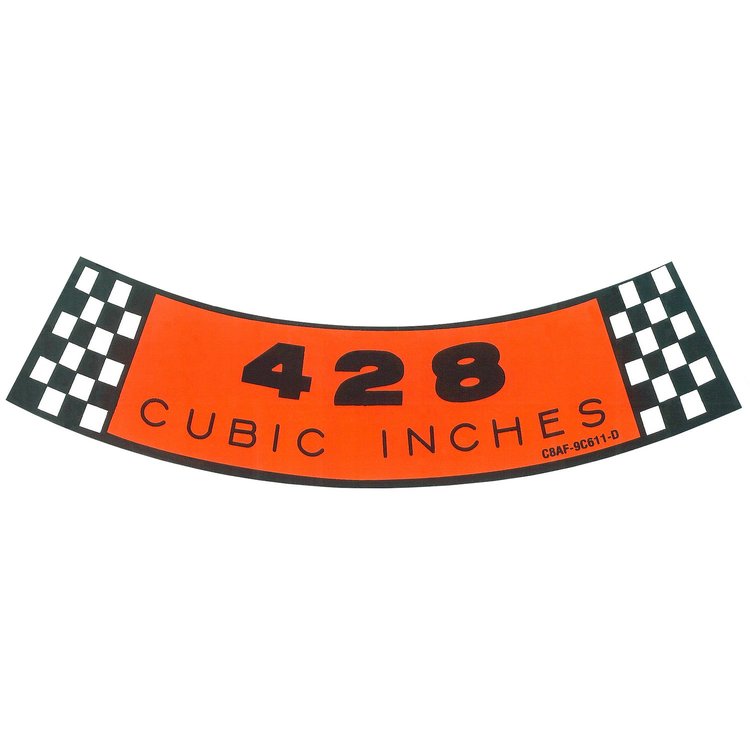Air Cleaner Decal 1969 Ford Mustang