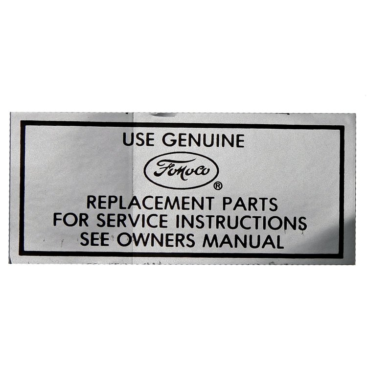 Air Cleaner Decal 1964-1965 Ford Mustang