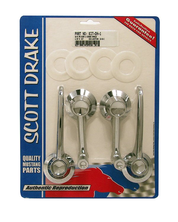Interior Door Handle & Window Crank Kit Early 1965 Ford Mustang Fastback