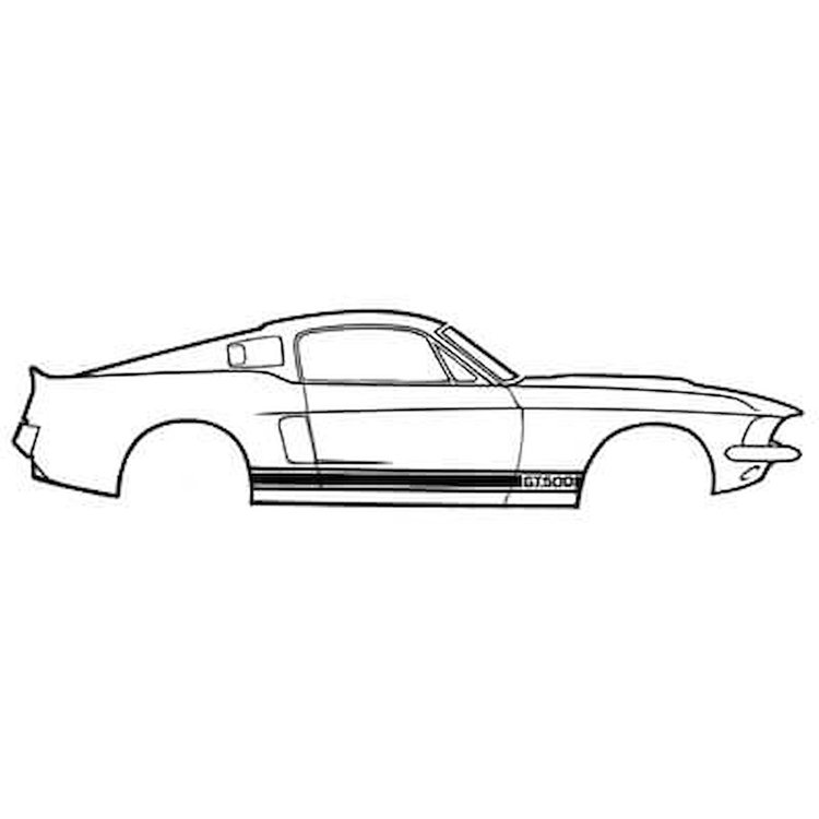 S2MS-16224-B Stripe Kit for 1966-1968 Ford Shelby GT350
