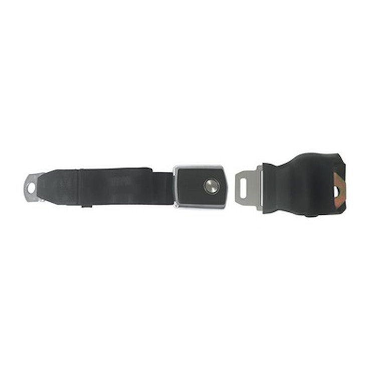 SB-BK-68-CR Seat Belt Retractable Deluxe Black Concours