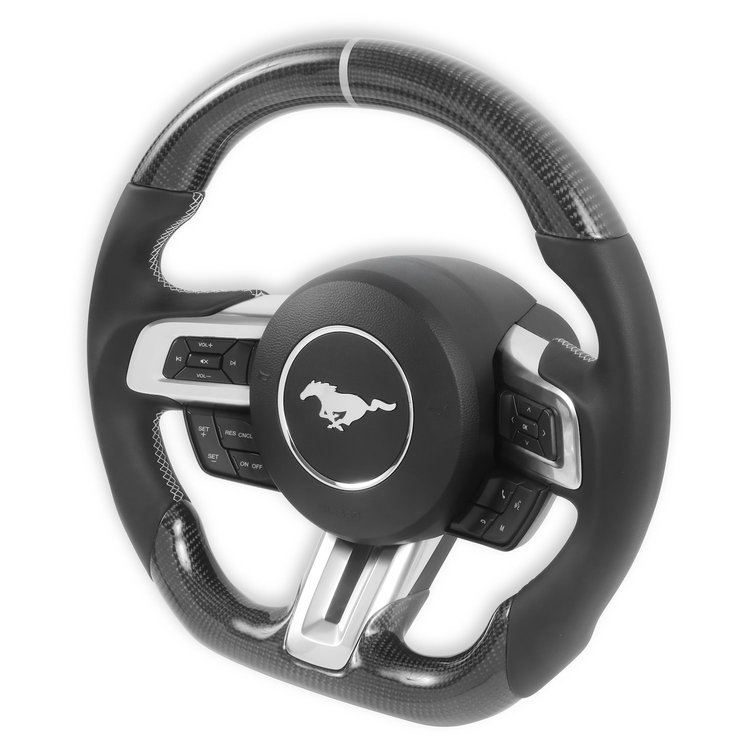 MU950-09 Steering Wheel 2018-2023 Ford Mustang [Carbon Fiber with Leather Grips]