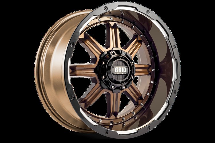 GD10-Series Wheel, Size: 18 x 9 in., Bolt Pattern: 5 x 150 mm, Offset: 0 mm [Gloss Bronze w/Black Lip]