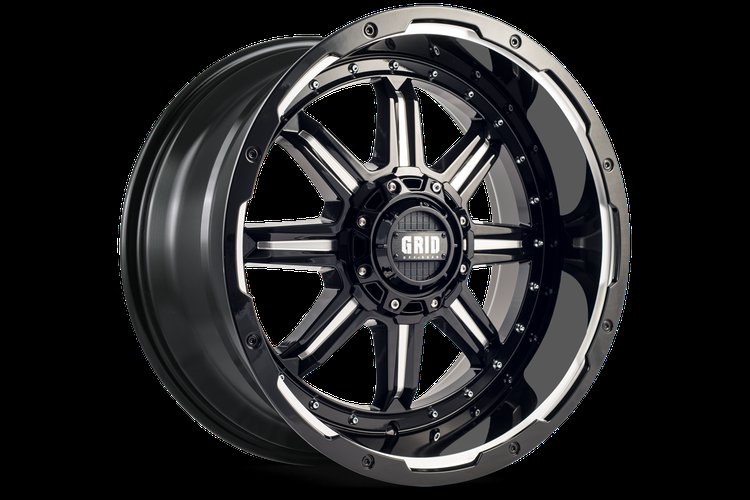 GD10-Series Wheel, Size: 20 x 9 in., Bolt Pattern: 5 x 150 mm, Offset: 15 mm [Gloss Black/Milled]