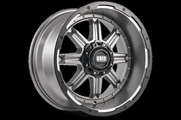 GD10-Series Wheel, Size: 20 x 9 in., Bolt Pattern: 8 x 165.10 mm, Offset: 15 mm [Matte Anthracite w/Black Lip]