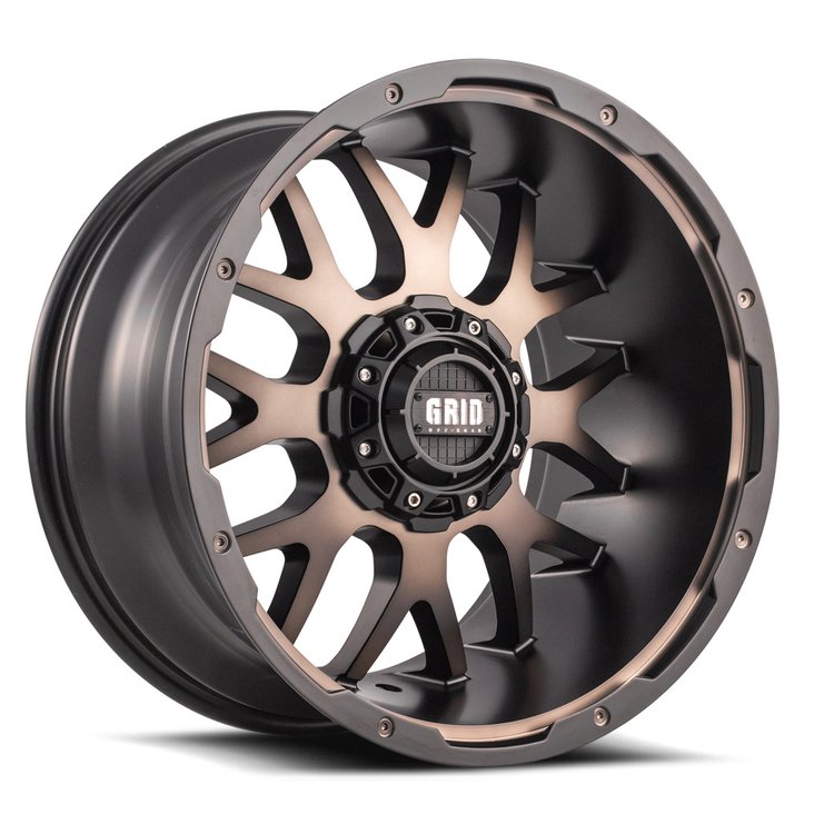 GD02-Series Wheel, Size: 20 x 9 in., Bolt Pattern: 8 x 170 mm, Offset: 15 mm [Matte BMF/Dark Tint]