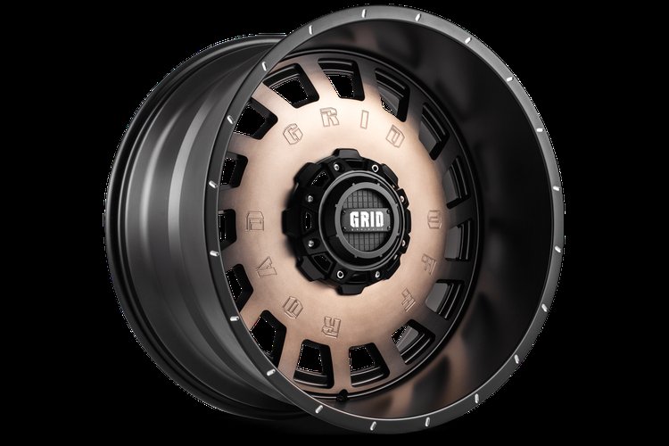 GD03-Series Wheel, Size: 20 x 9 in., Bolt Pattern: 6 x 135/139.70 mm, Offset: -12 mm [Metallic Dust w/ Matte Black]