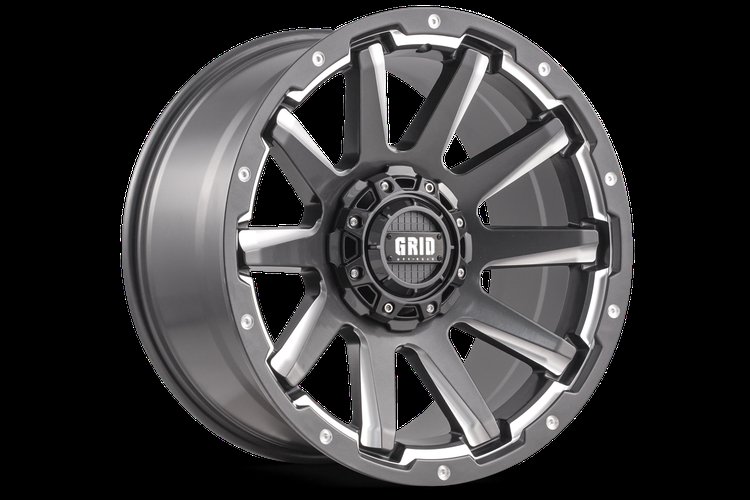GD05-Series Wheel, Size: 18 x 9 in., Bolt Pattern: 6 x 135/139.70 mm, Offset: 15 mm [Gloss Graphite/Milled]