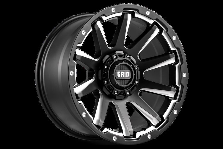 GD05-Series Wheel, Size: 20 x 9 in., Bolt Pattern: 5 x 127/139.70 mm, Offset: -12 mm [Matte Black/Milled]