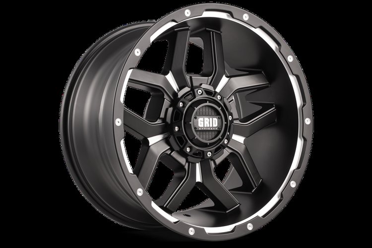 GD07-Series Wheel, Size: 18 x 9 in., Bolt Pattern: 6 x 135/139.70 mm, Offset: -12 mm [Matte Black/Milled]