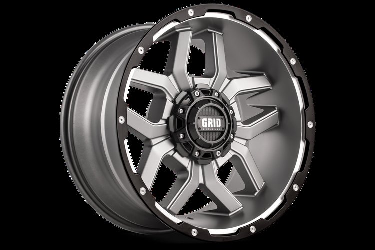GD07-Series Wheel, Size: 18 x 9 in., Bolt Pattern: 8 x 165.10 mm, Offset: 15 mm [Matte Anthracite w/Black Lip]