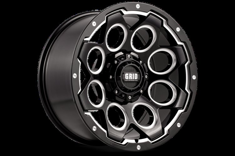GD08-Series Wheel, Size: 18 x 9 in., Bolt Pattern: 6 x 135/139.70 mm, Offset: 0 mm [Gloss Black/Milled]