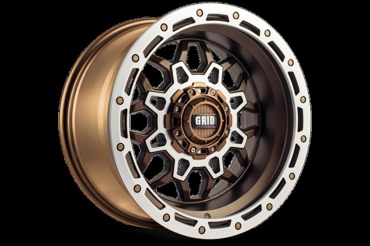 GD09-Series Wheel, Size: 20 x 9 in., Bolt Pattern: 5 x 127/139.70 mm, Offset: 15 mm [Matte Bronze/Milled]