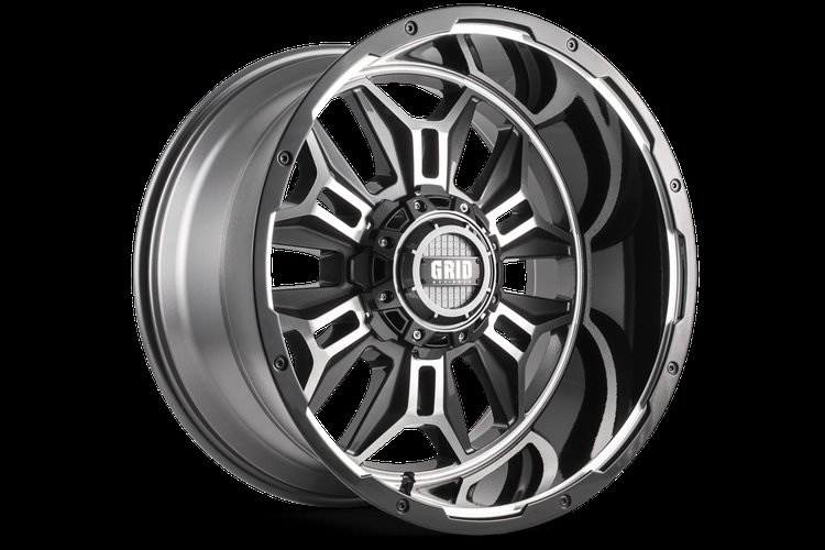 GD11-Series Wheel, Size: 20 x 10 in., Bolt Pattern: 8 x 170 mm, Offset: -25 mm [Gloss Anthracite w/Black Lip]