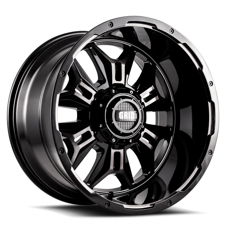 GD11-Series Wheel, Size: 20 x 9 in., Bolt Pattern: 8 x 170 mm, Offset: 0 mm [Double Dark Tint w/Gloss Black Lip]