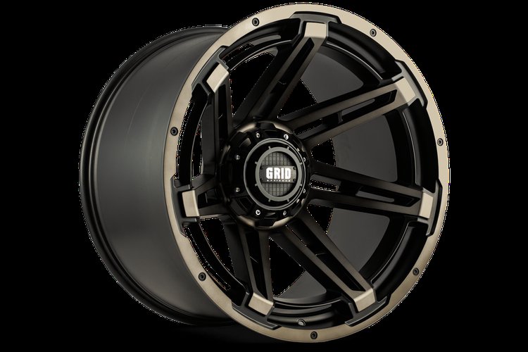 GD12-Series Wheel, Size: 20 x 9 in., Bolt Pattern: 5 x 127/139.70 mm, Offset: 15 mm [Double Dark Tint w/Matte Black Lip]