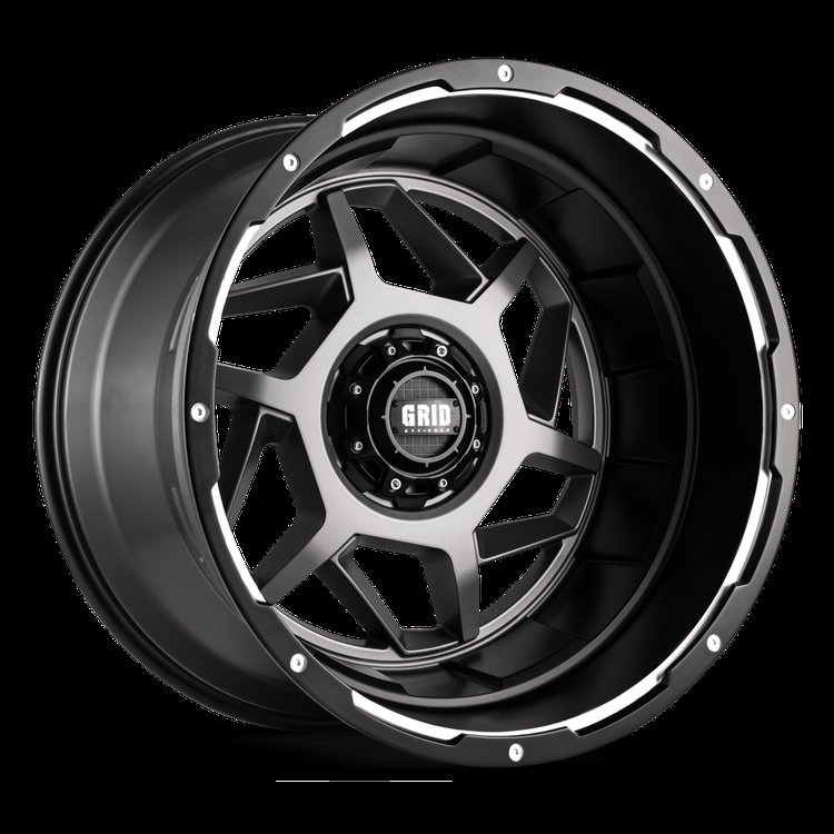 GD14-Series Wheel, Size: 17 x 9 in., Bolt Pattern: 6 x 135/139.70 mm, Offset: -12 mm [Matte Anthracite w/Black Lip]