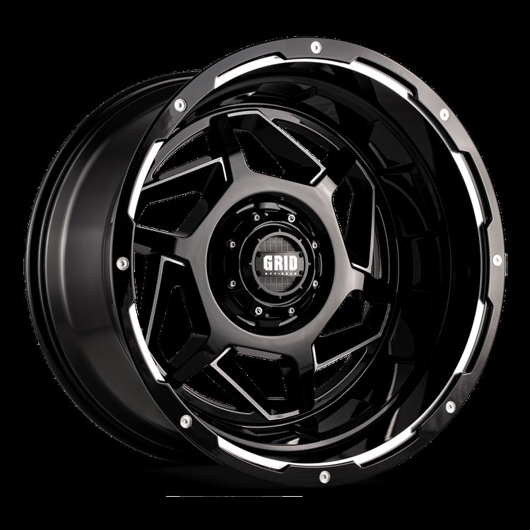 GD14-Series Wheel, Size: 20 x 9 in., Bolt Pattern: 6 x 135/139.70 mm, Offset: 15 mm [Gloss Black/Milled]